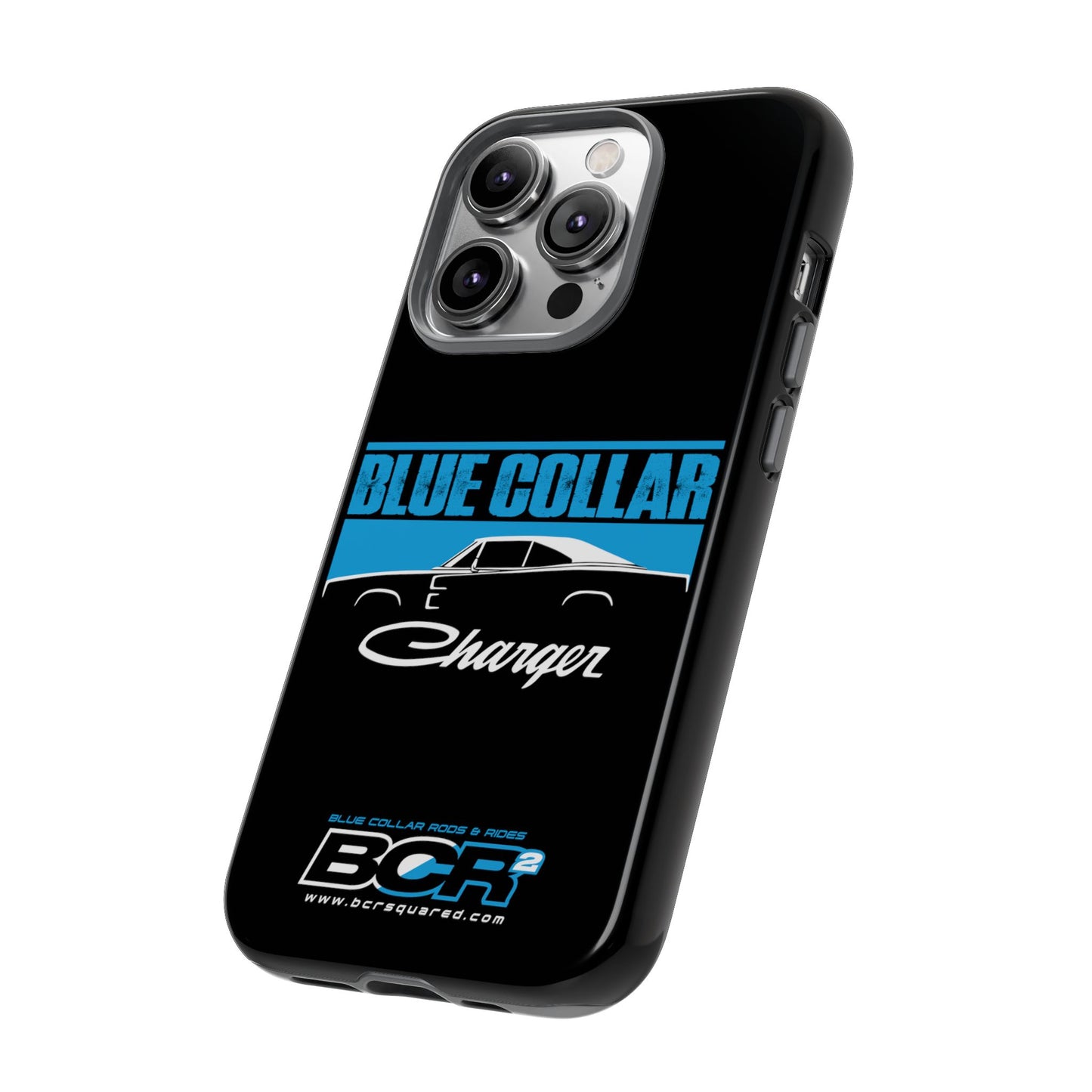 Blue Collar Charger Black Phone Cases