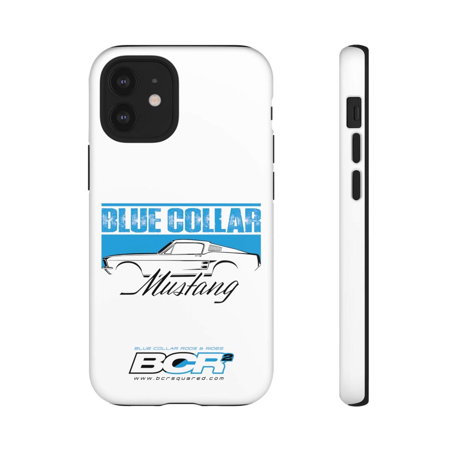 Blue Collar Mustang White Phone Case