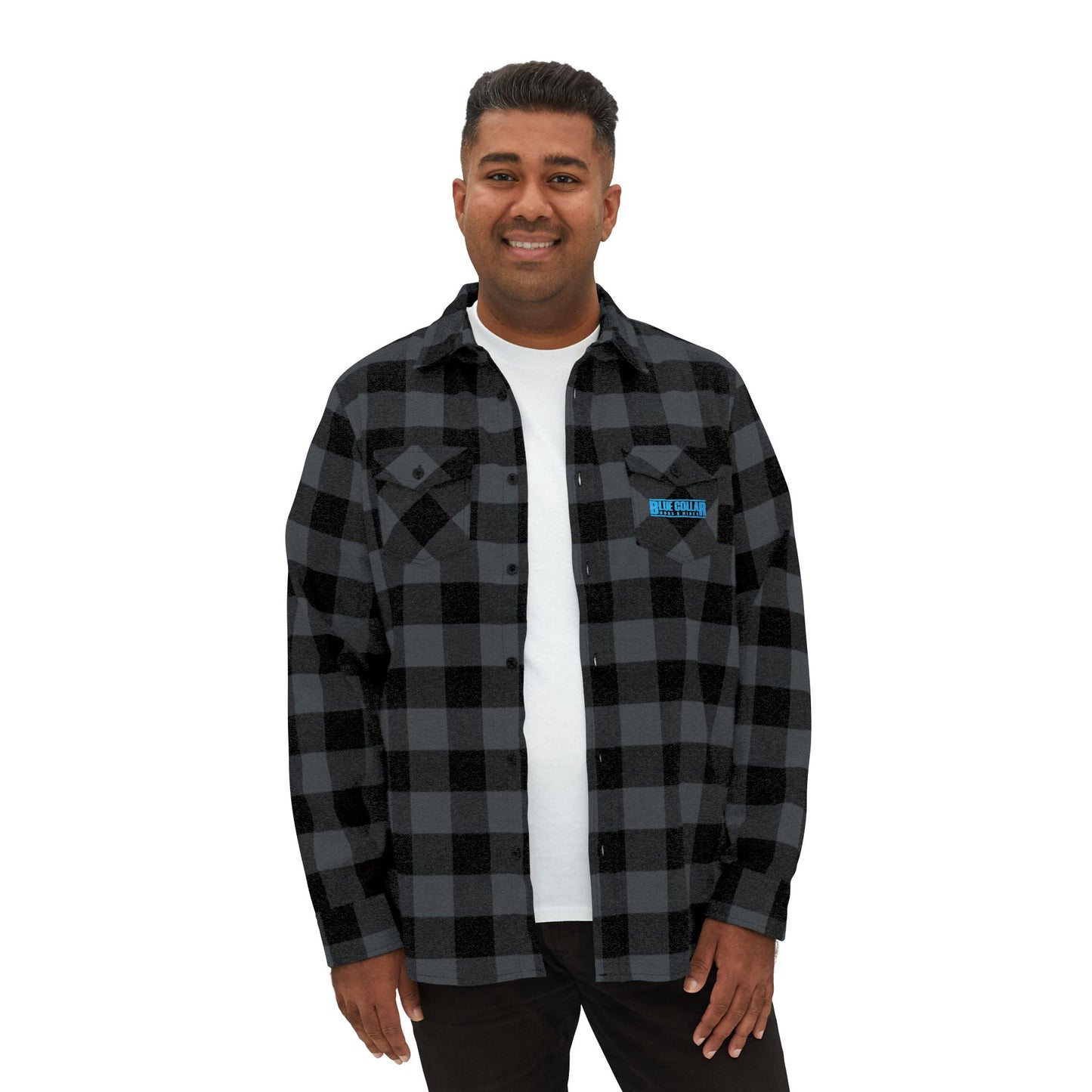 Blue Collar Block Logo Flannel Shirt