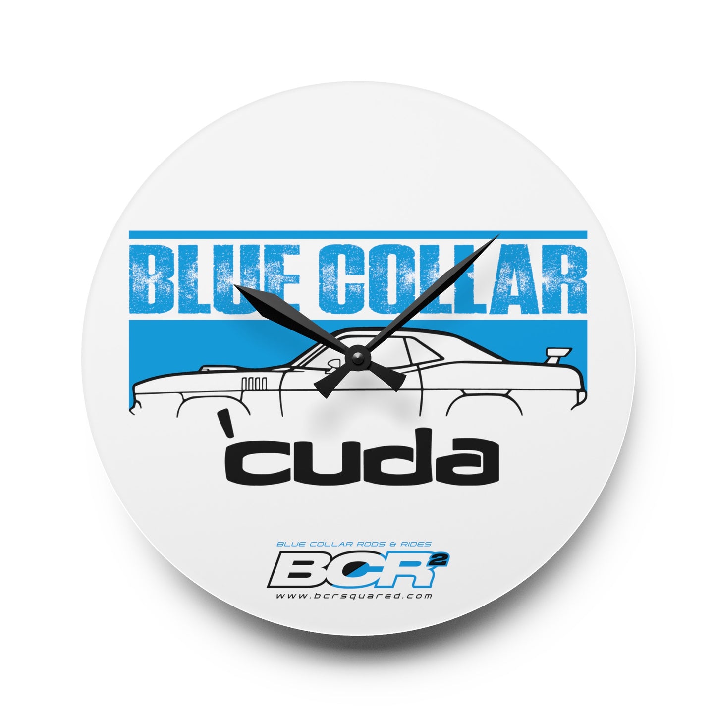 Blue Collar 'Cuda Wall Clock