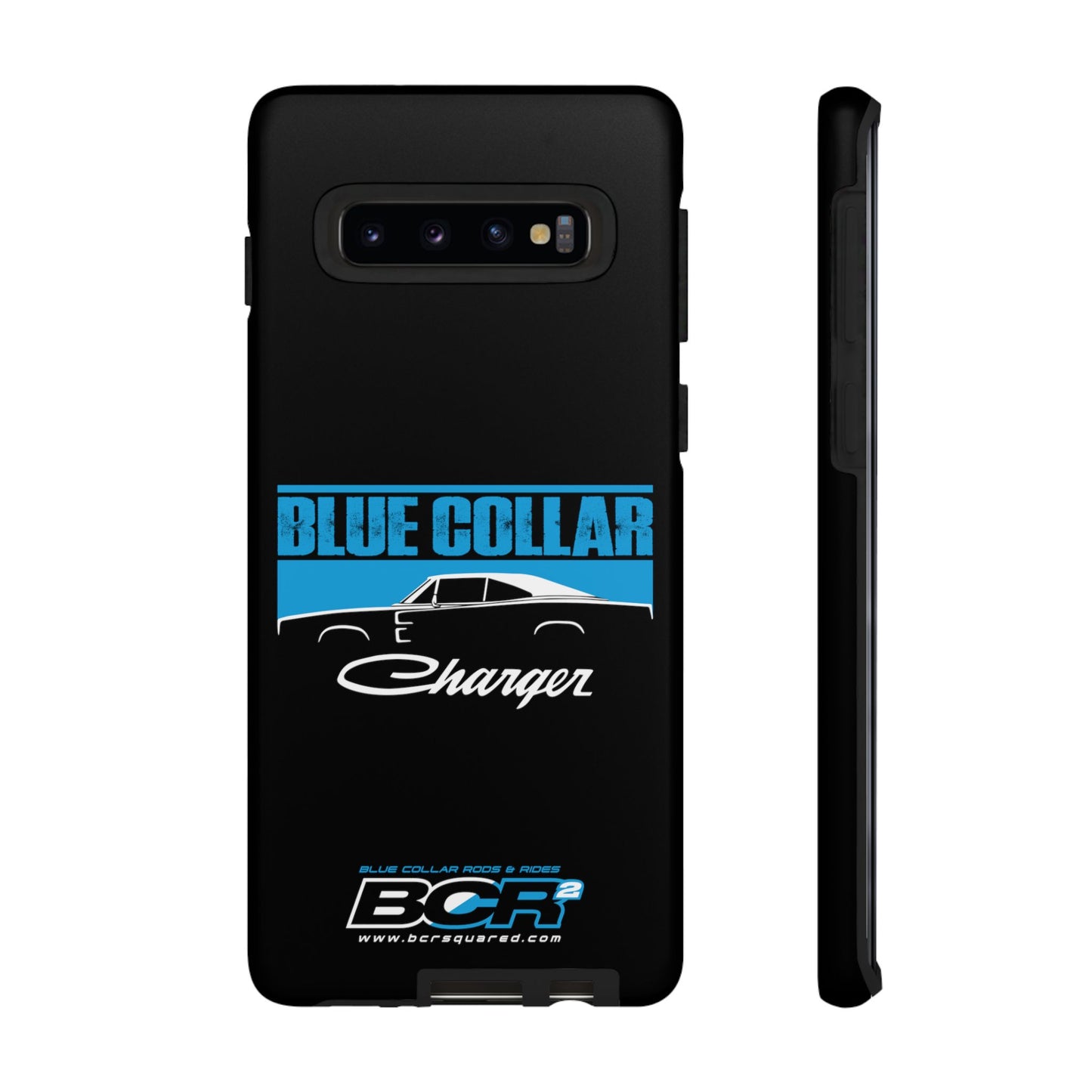 Blue Collar Charger Black Phone Cases