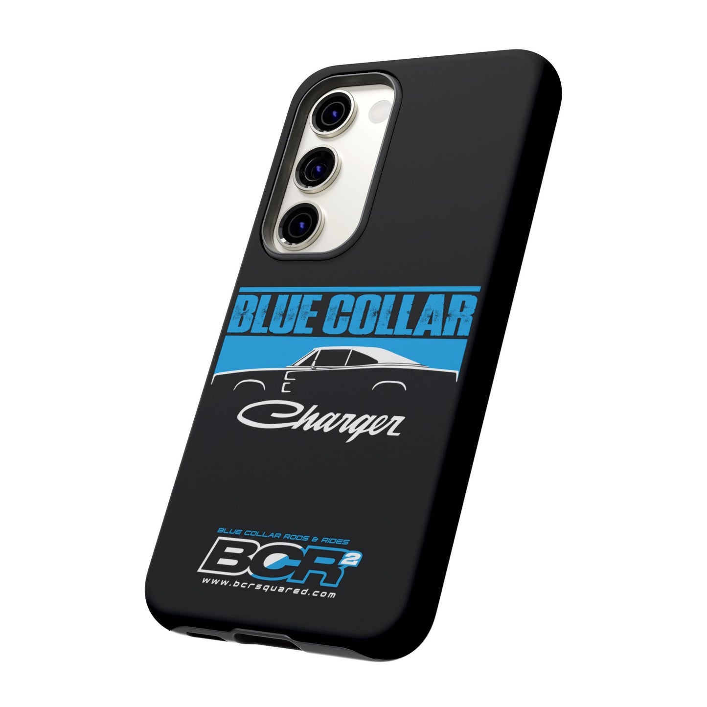 Blue Collar Charger Black Phone Cases