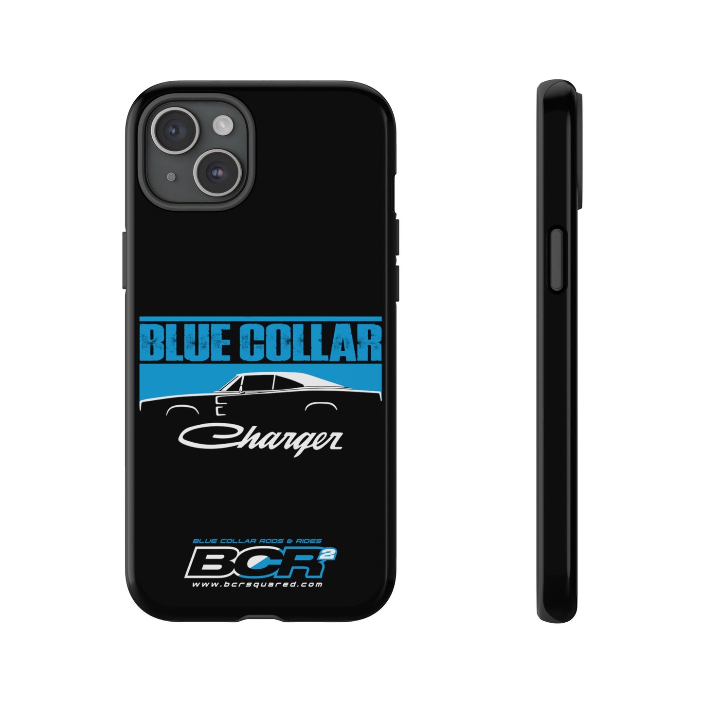 Blue Collar Charger Black Phone Cases