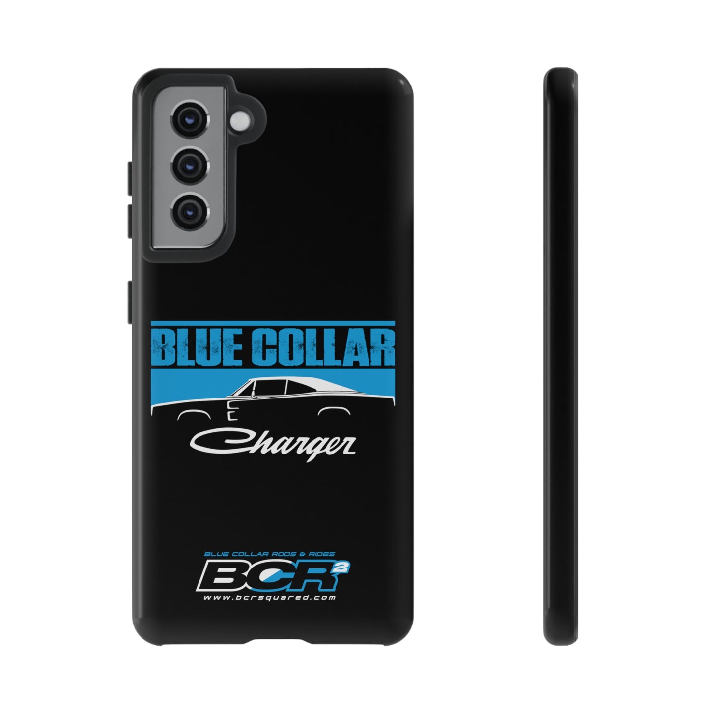 Blue Collar Charger Black Phone Cases