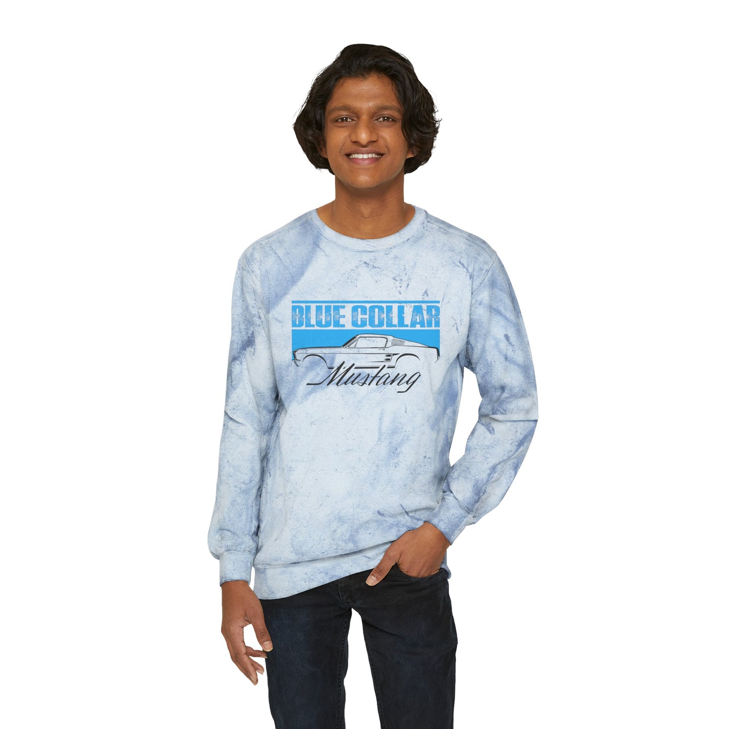 Blue Collar Mustang Color Blast Sweatshirt