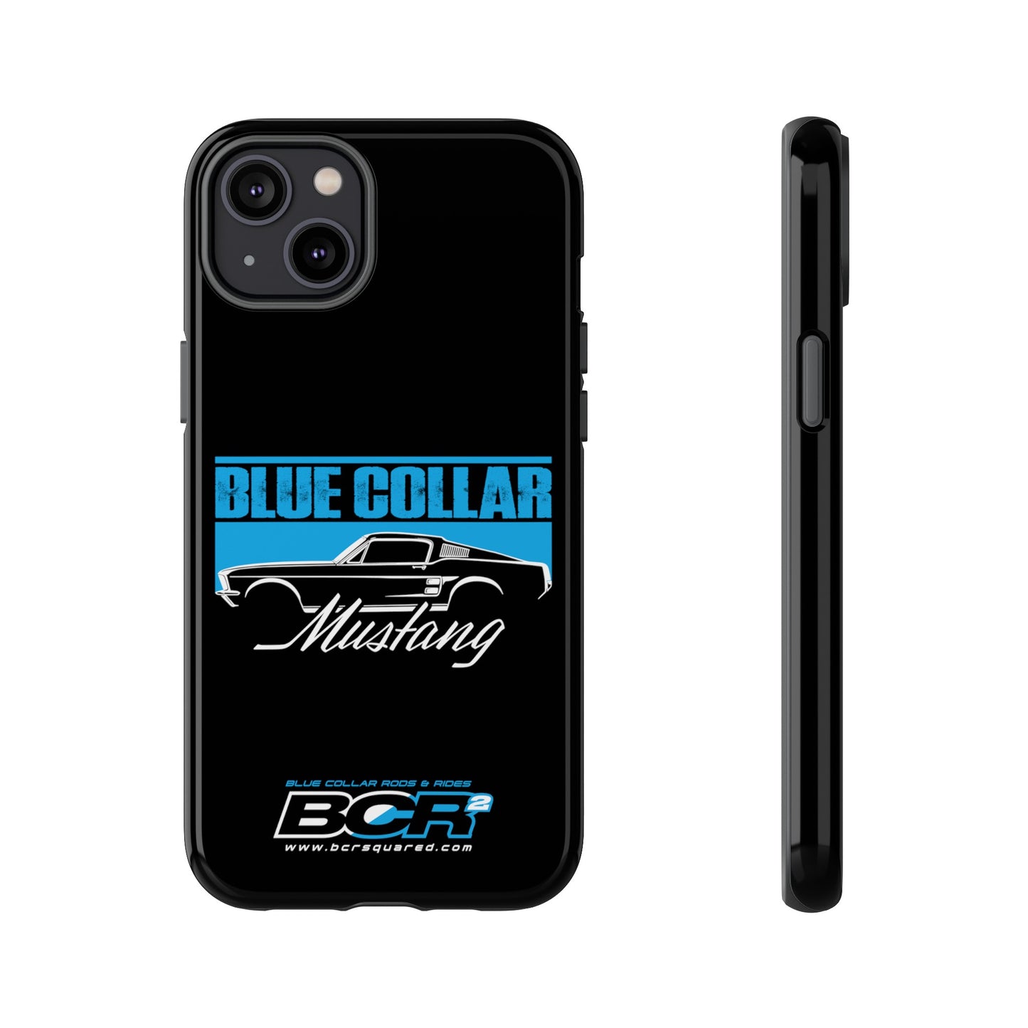 Blue Collar Mustang Black Phone Case