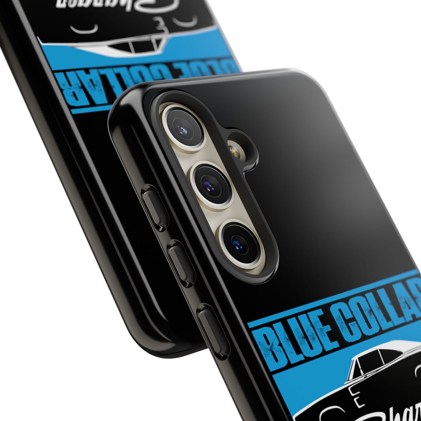 Blue Collar Charger Black Phone Cases