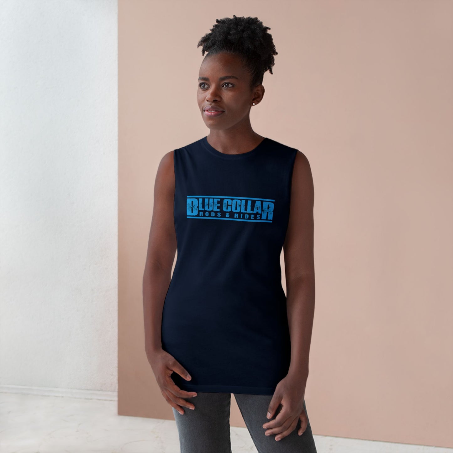 Blue Collar Block Logo Sleeveless Tee