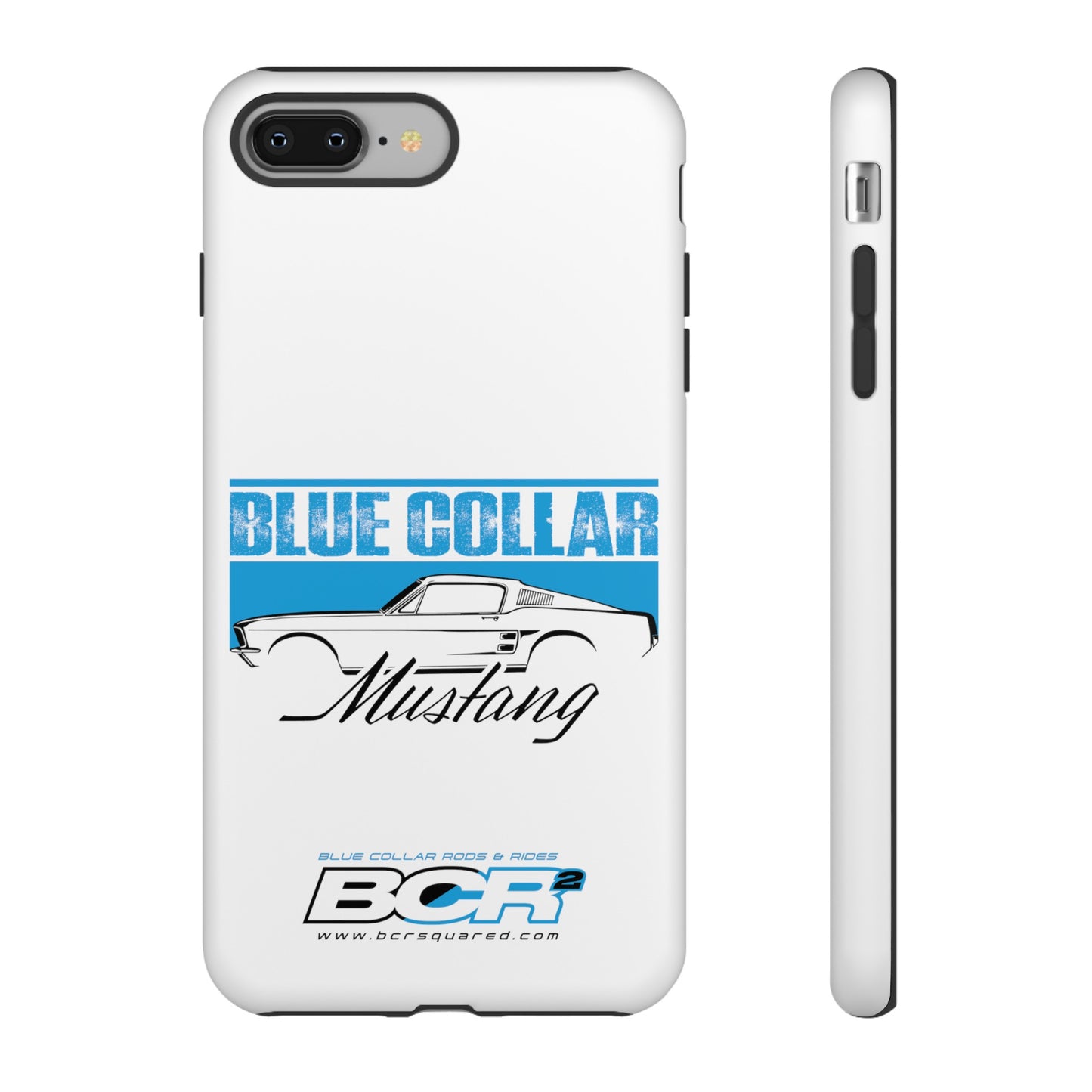 Blue Collar Mustang White Phone Case