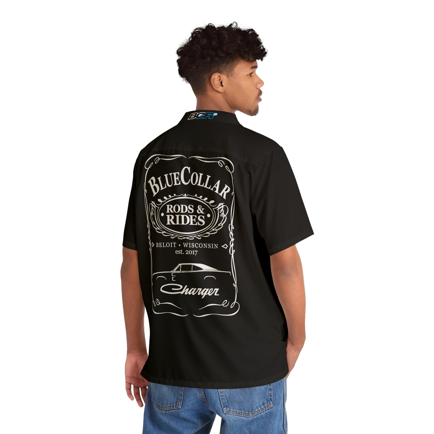 BC JD Charger Black Hawaiian Shirt