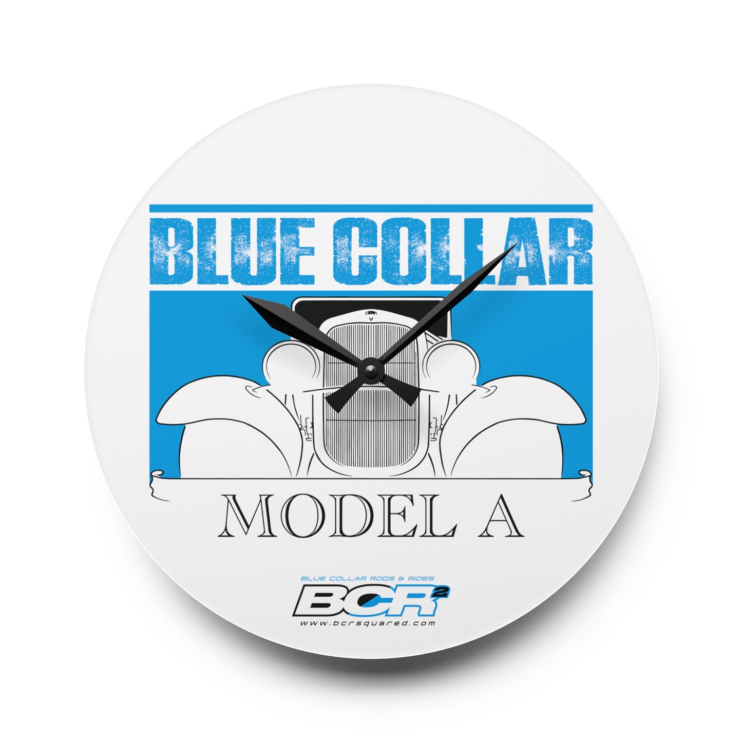 Blue Collar Model A Wall Clock