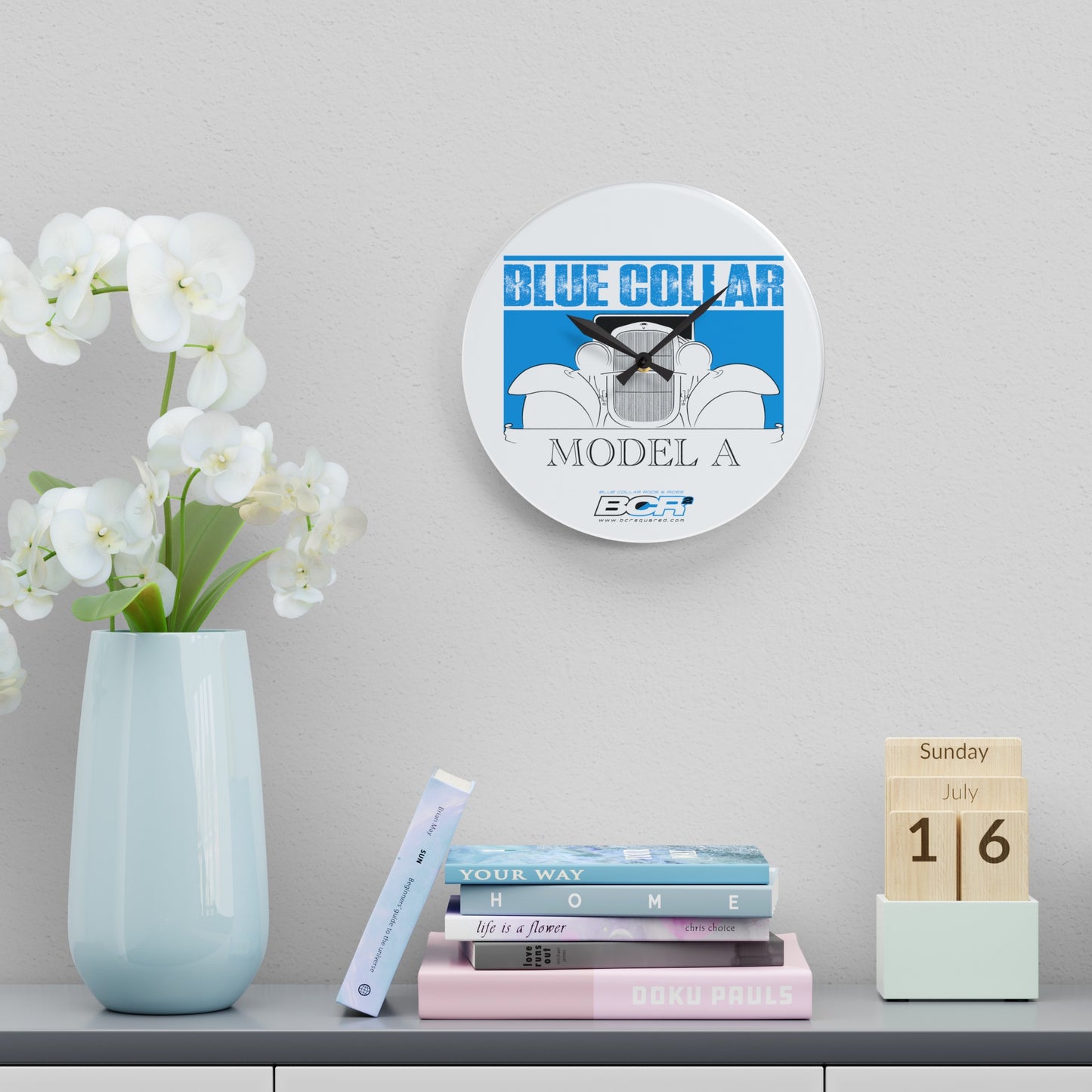 Blue Collar Model A Wall Clock