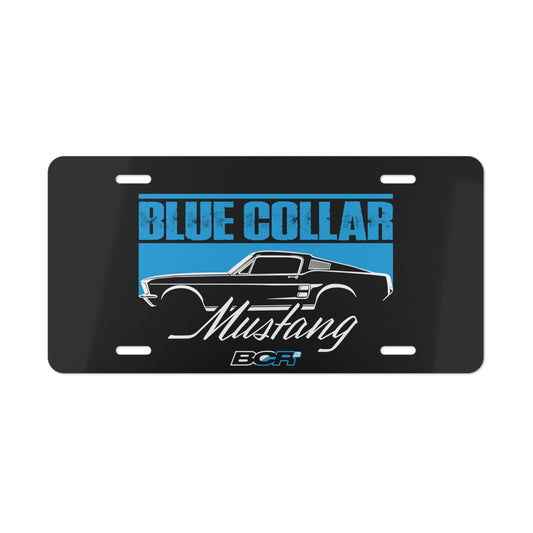 Blue Collar Mustang Vanity Plate