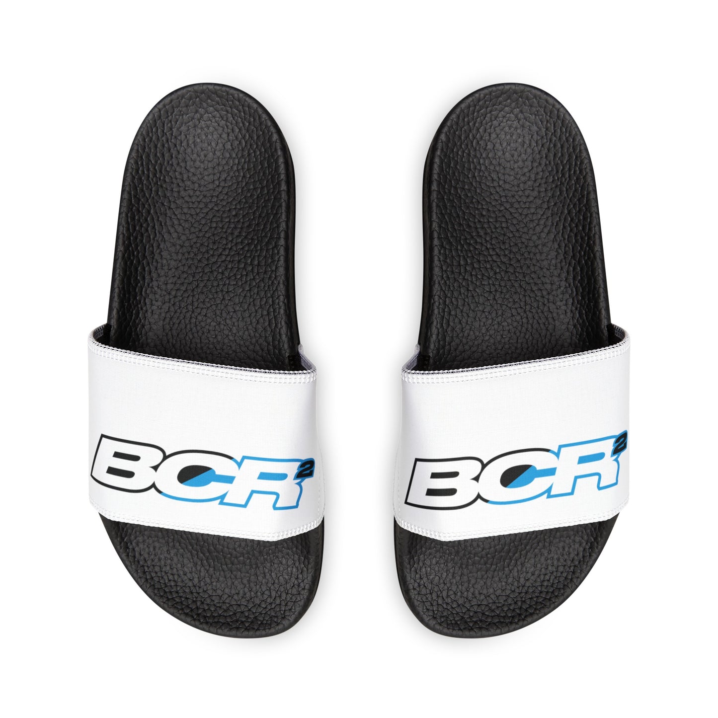 BCR Squared White Slide Sandals