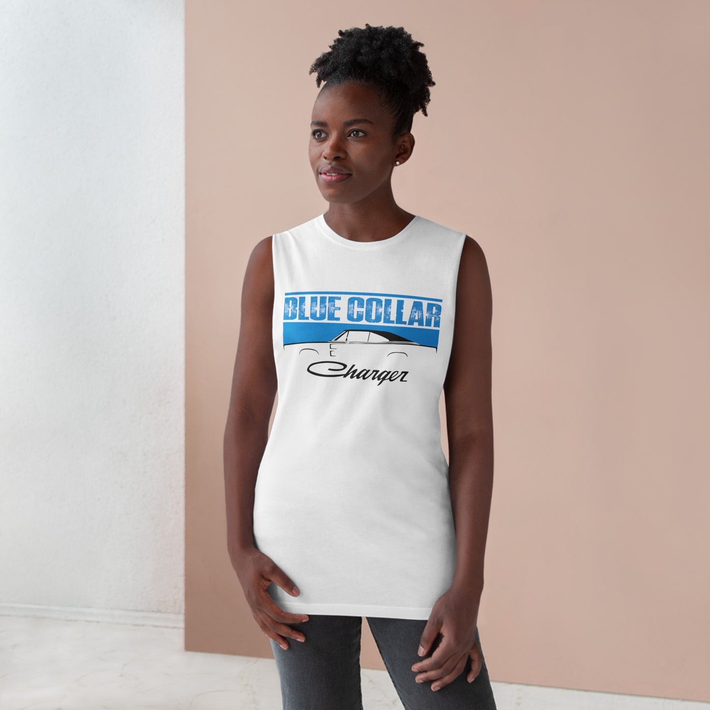 Blue Collar Charger Unisex Sleeveless Tee