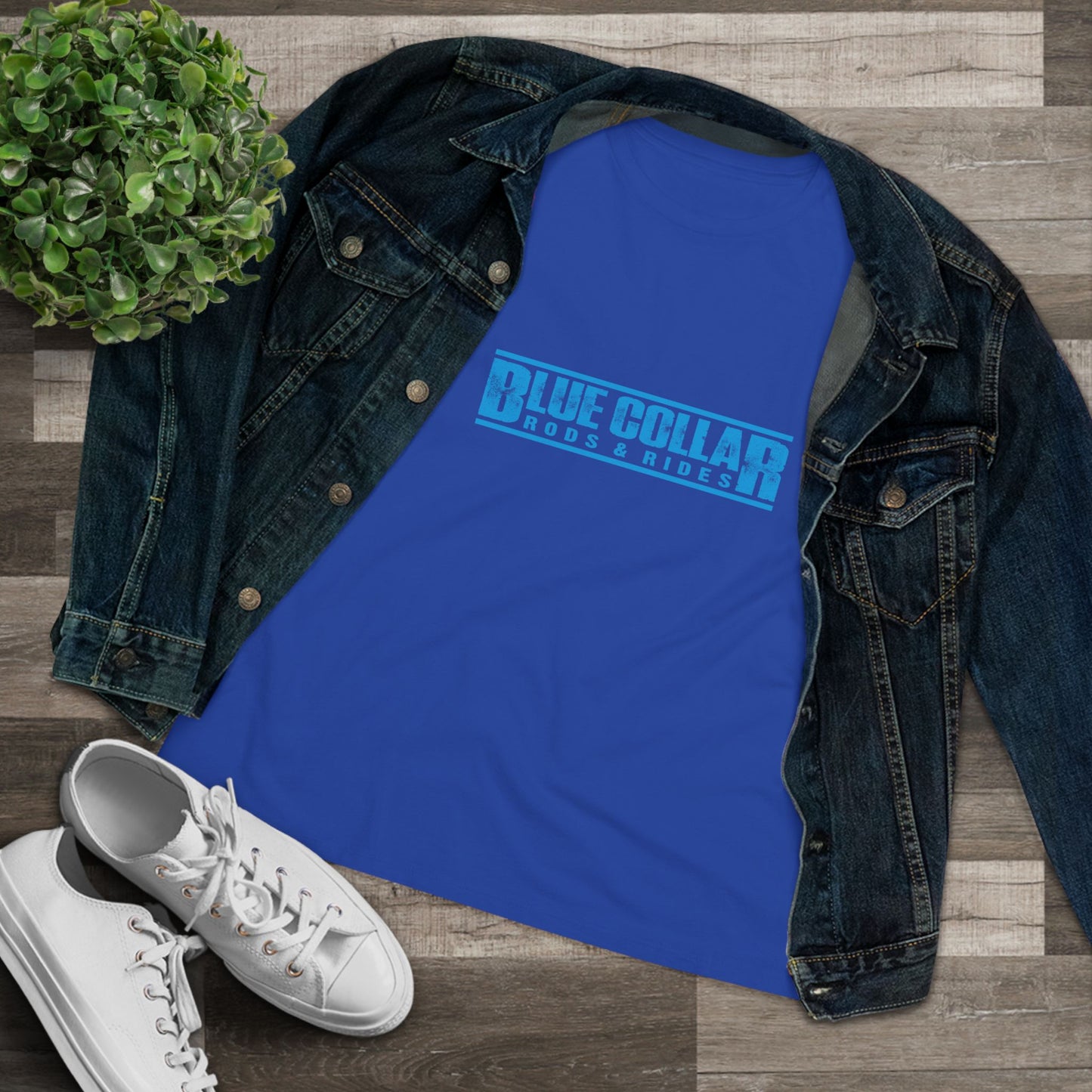 Blue Collar Block Logo Women's Tee