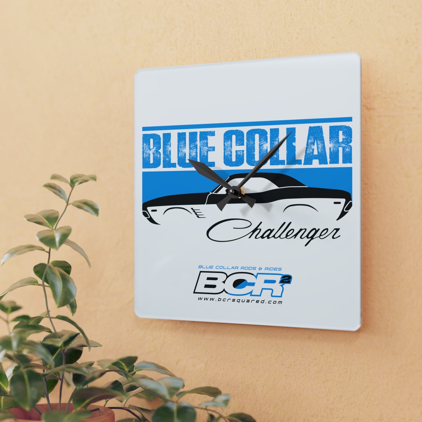 Blue Collar Challenger Wall Clock