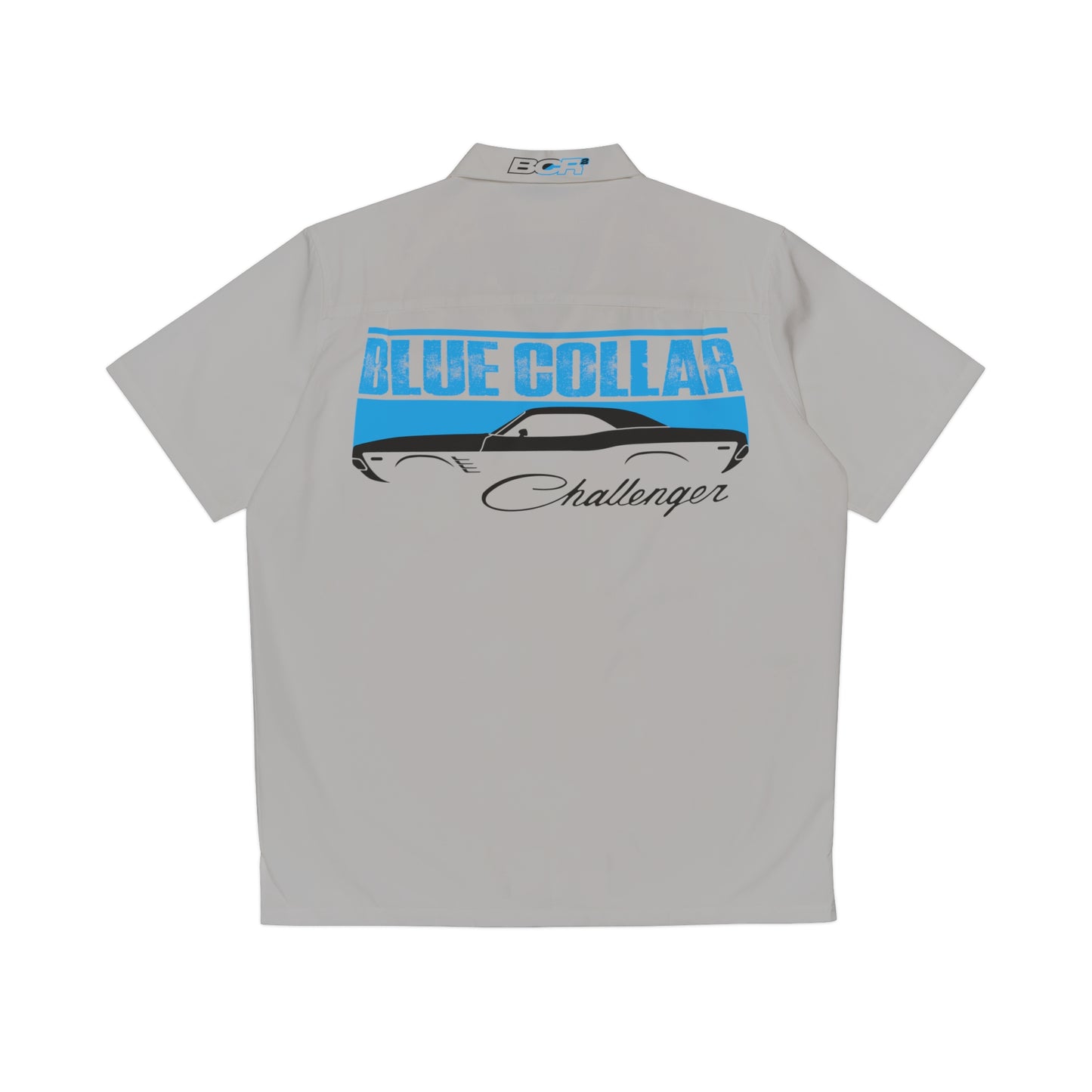 Blue Collar Challenger Gray Hawaiian Shirt