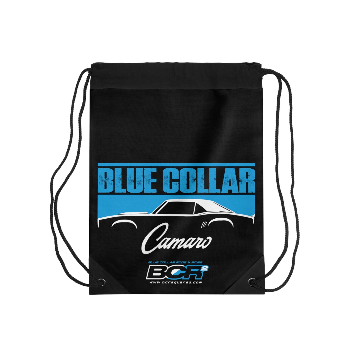 Blue Collar 1st Gen Camaro Black Drawstring Bag