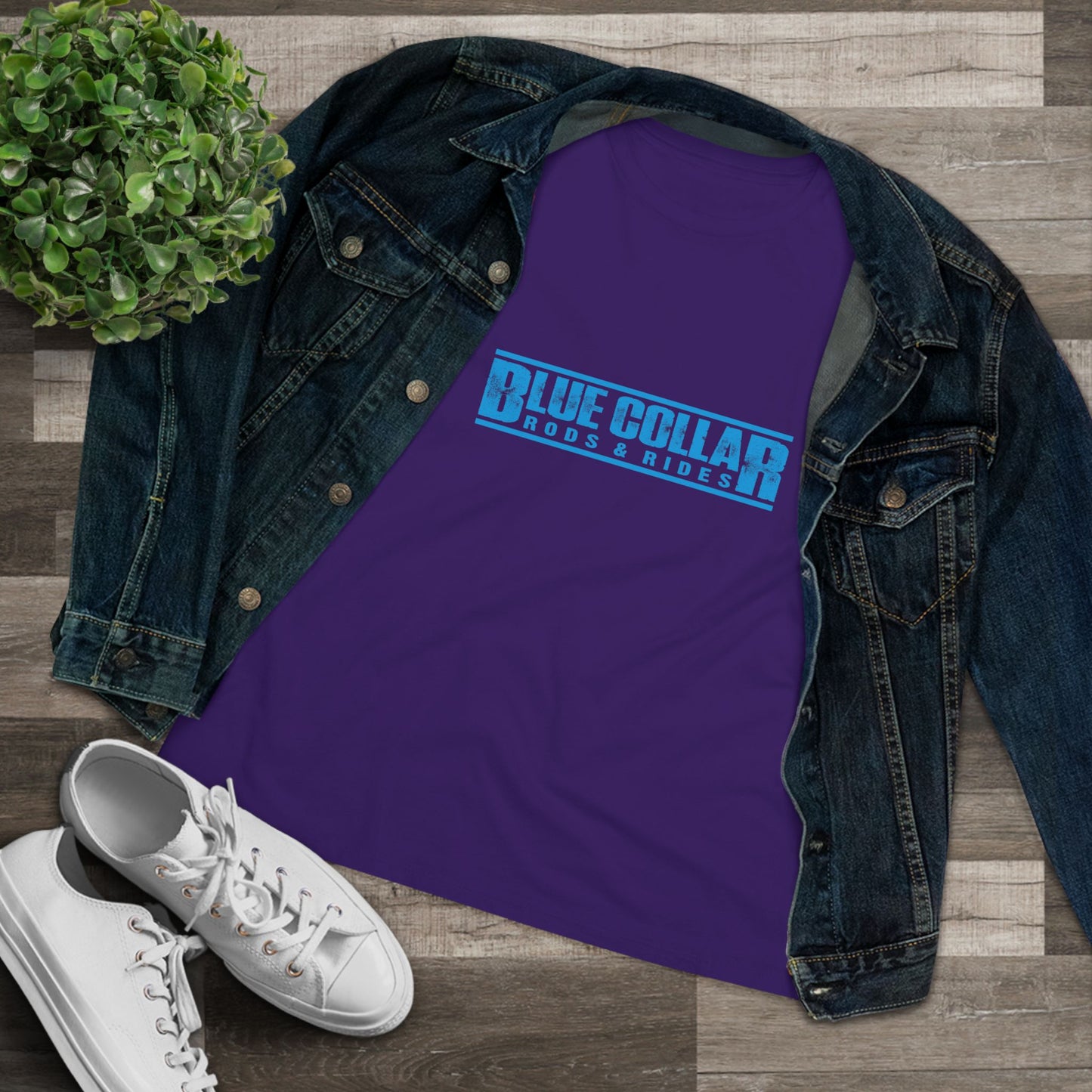 Blue Collar Block Logo Women's Tee