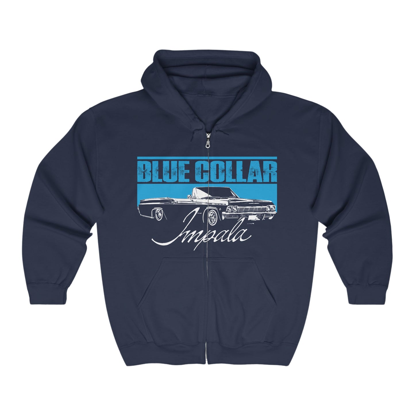 Blue Collar Impala Zip Up Hoodie