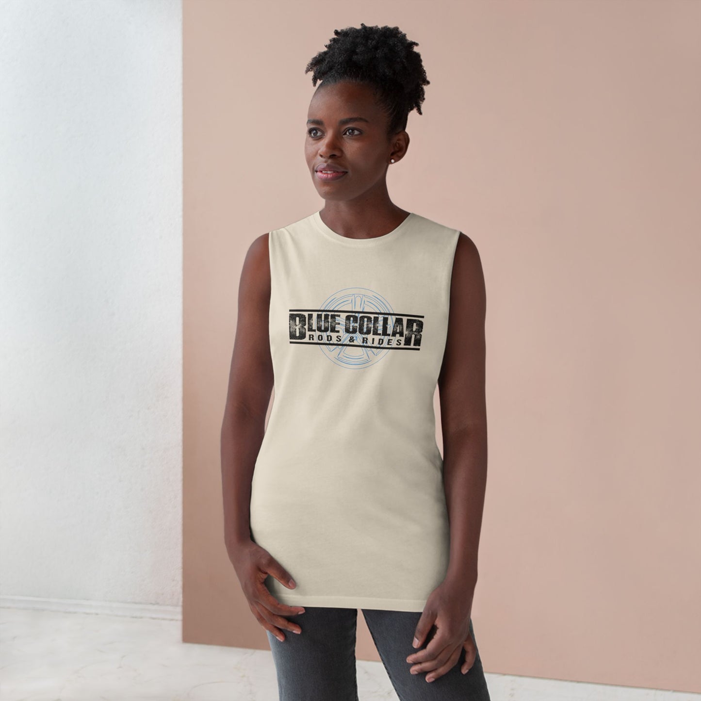 Blue Collar Wheel Sleeveless Tee