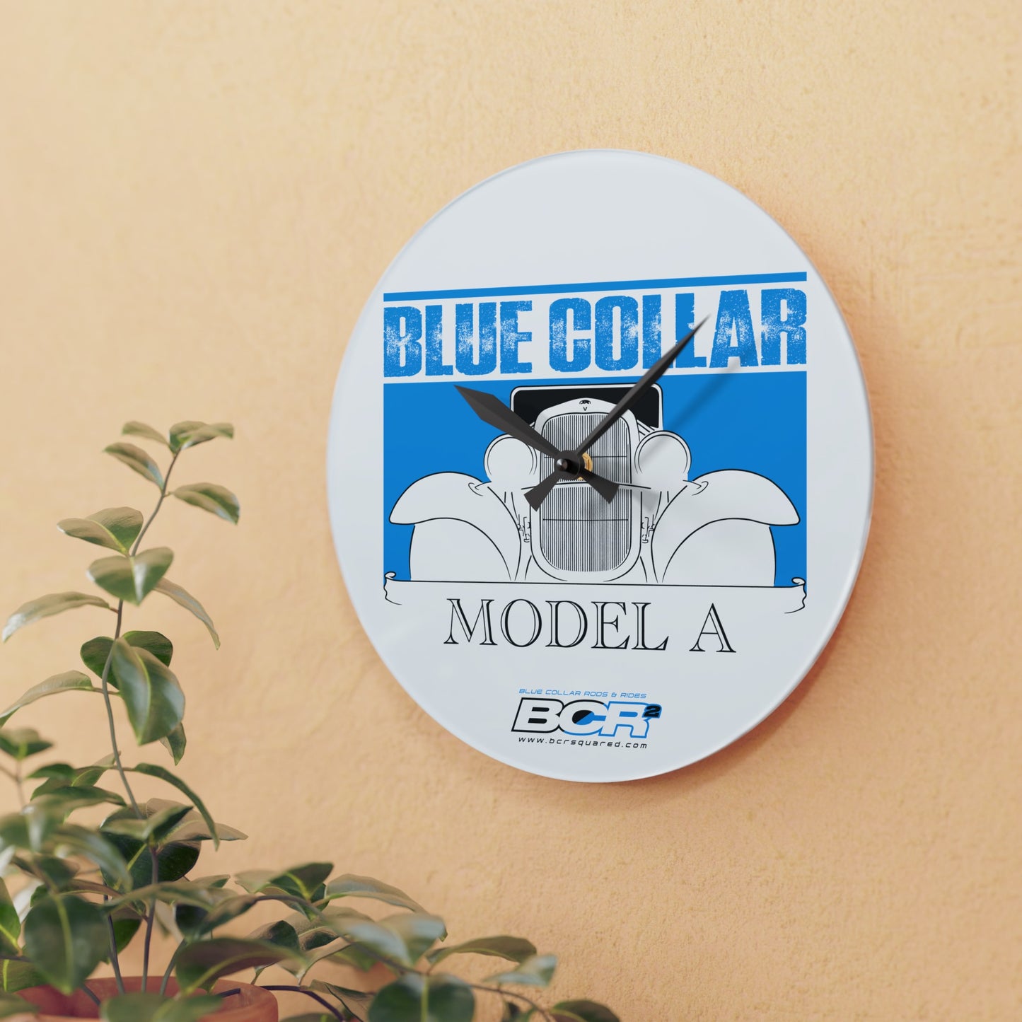 Blue Collar Model A Wall Clock