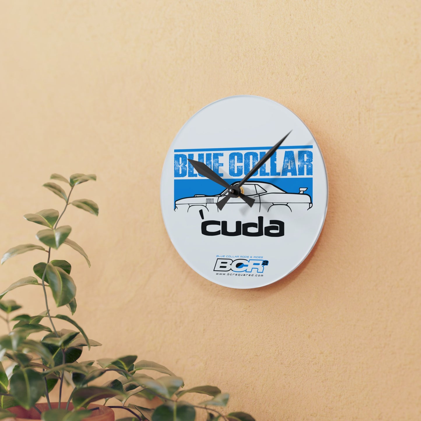 Blue Collar 'Cuda Wall Clock