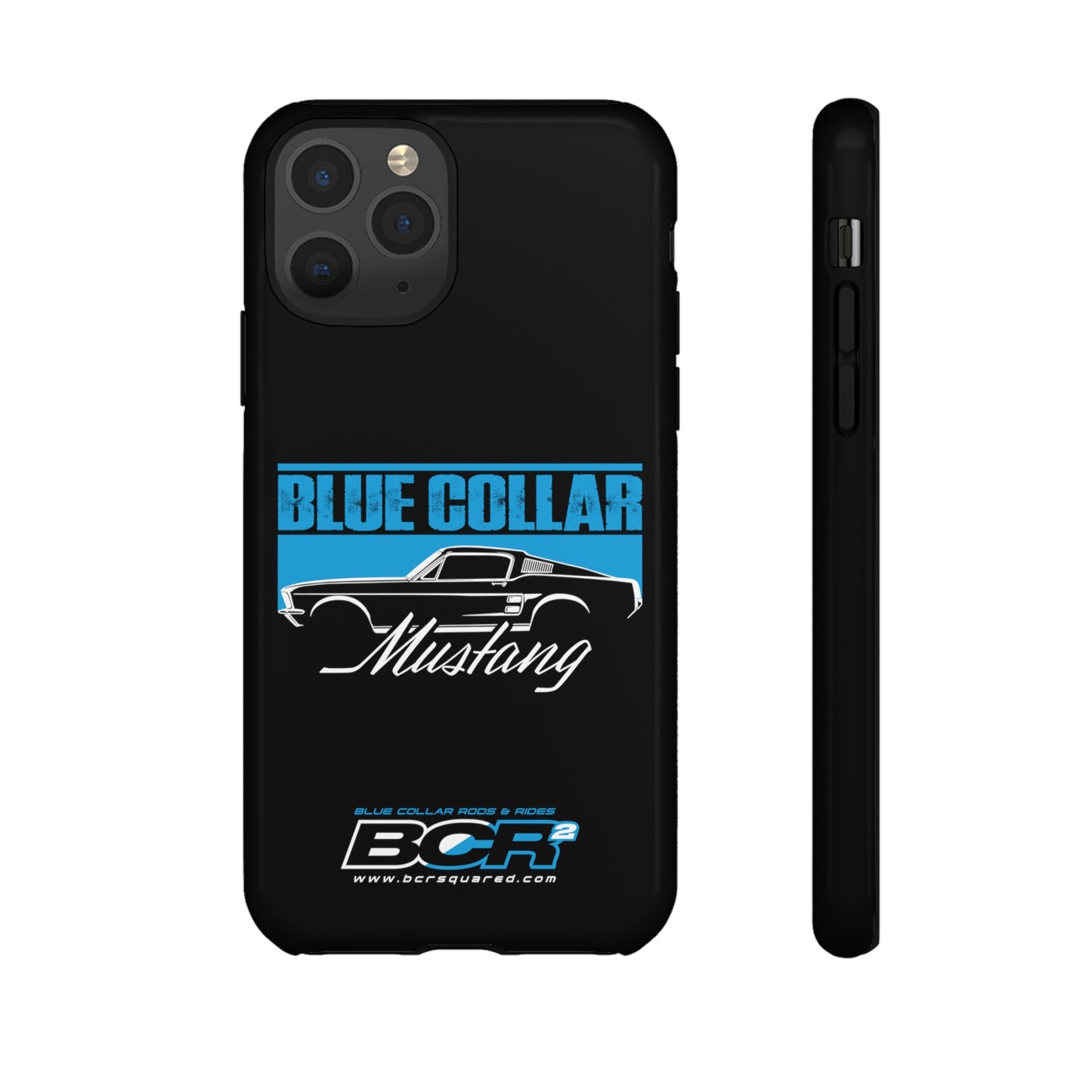 Blue Collar Mustang Black Phone Case