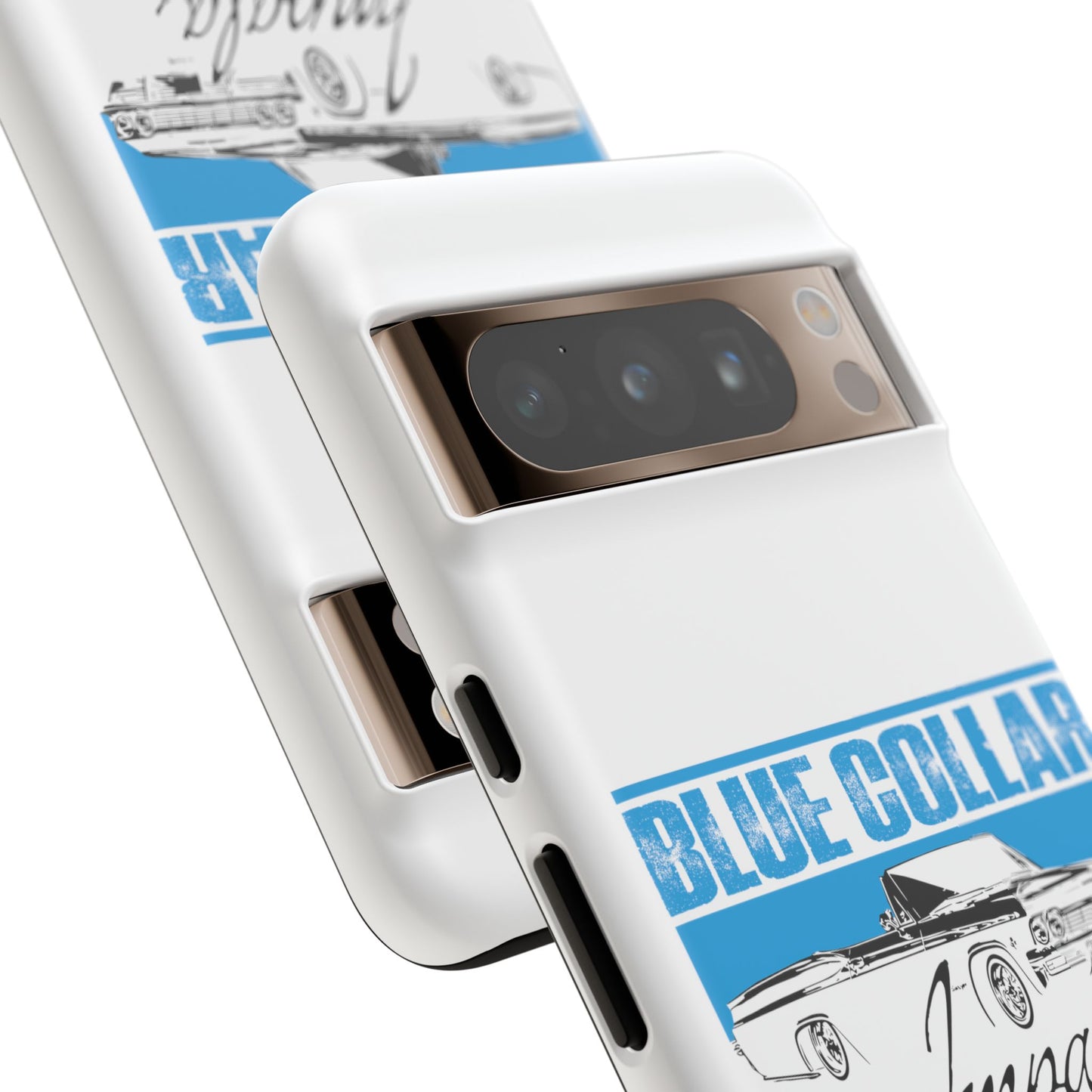 Blue Collar Impala White Phone Cases