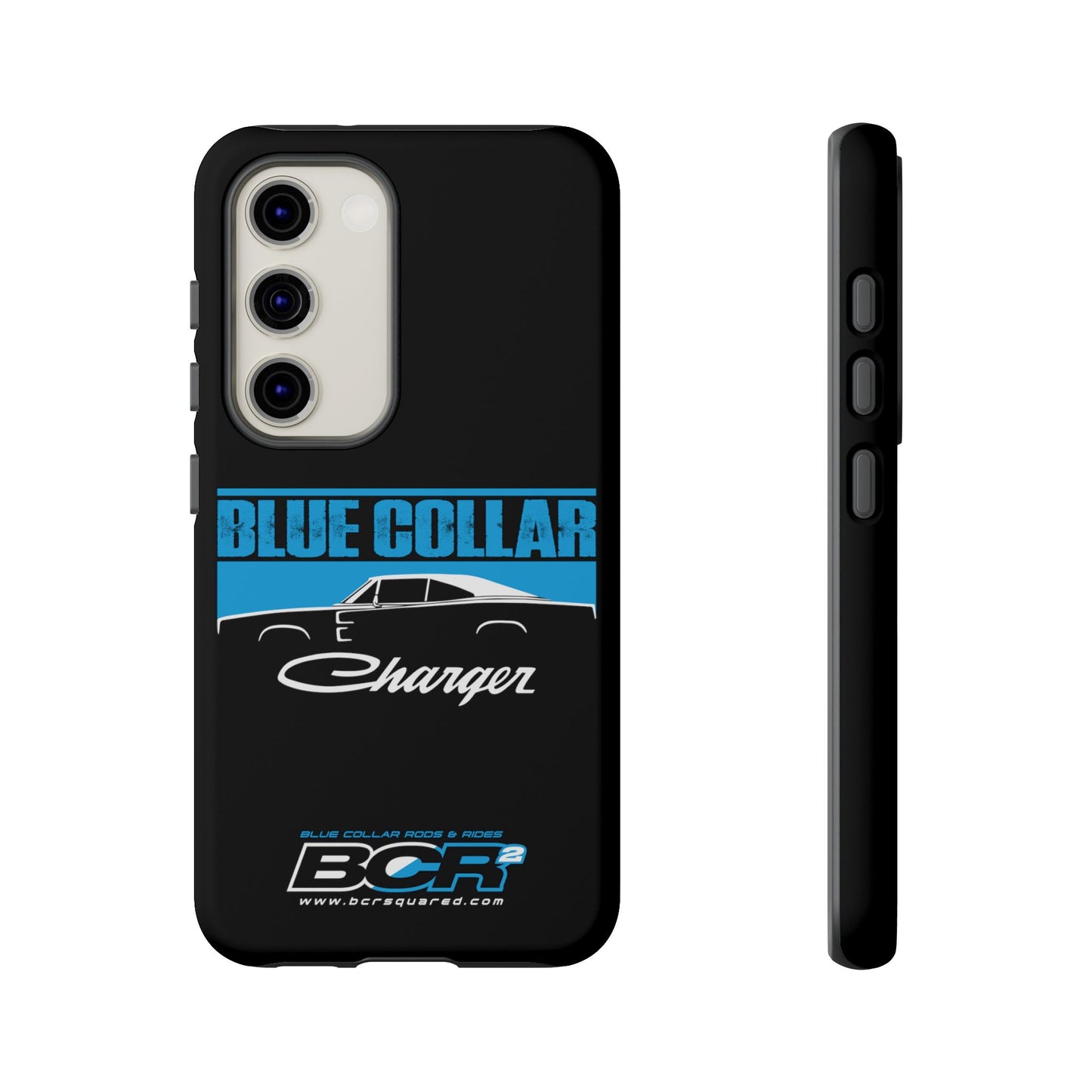 Blue Collar Charger Black Phone Cases