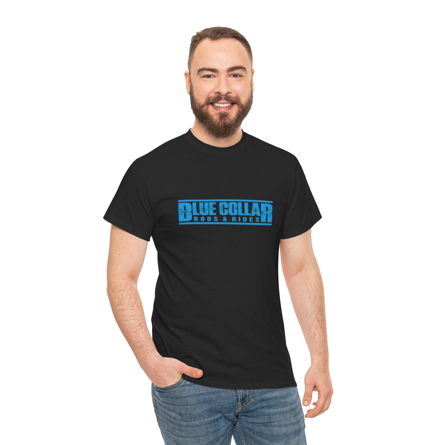 Blue Collar Block Logo Tee