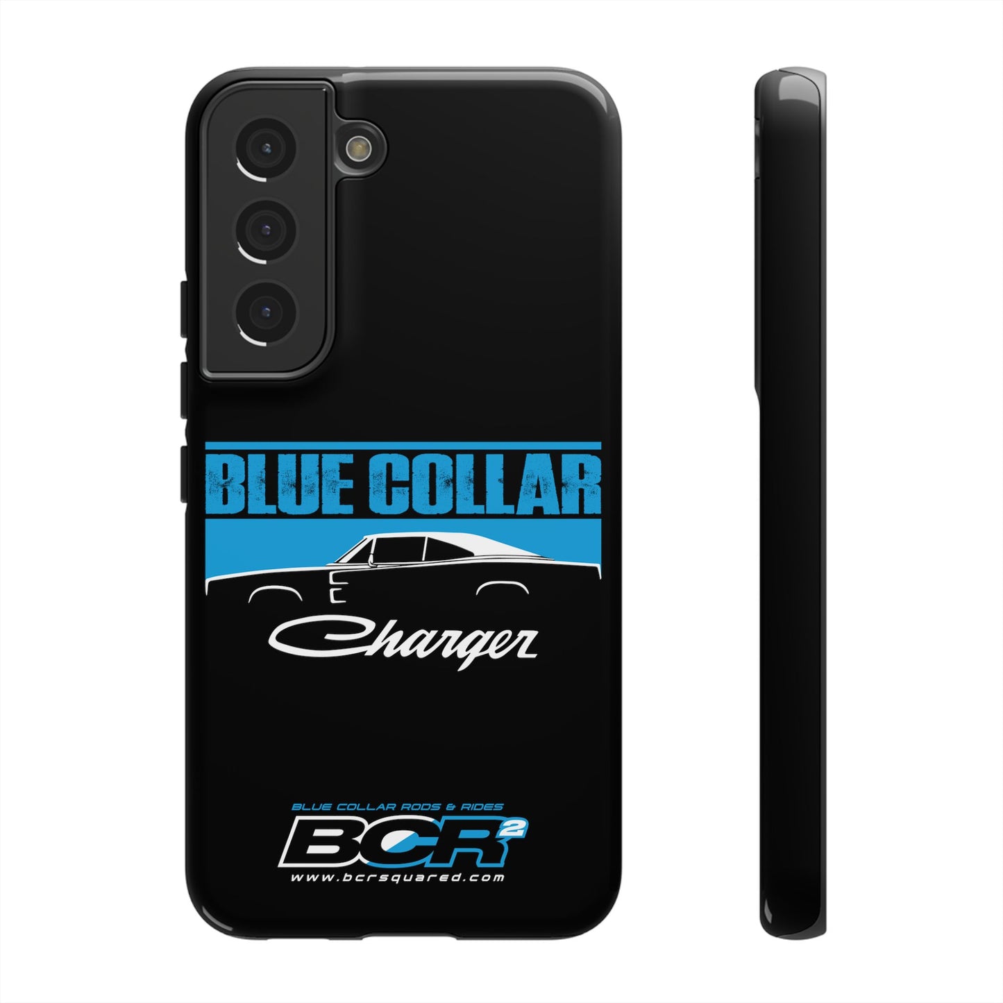 Blue Collar Charger Black Phone Cases