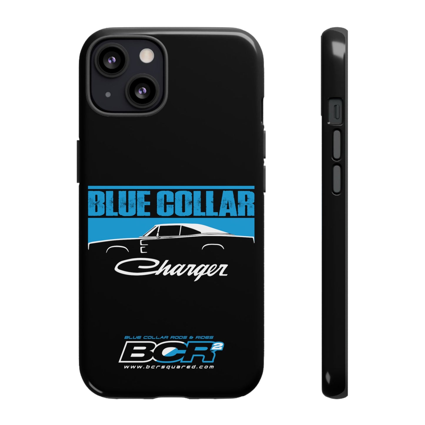 Blue Collar Charger Black Phone Cases