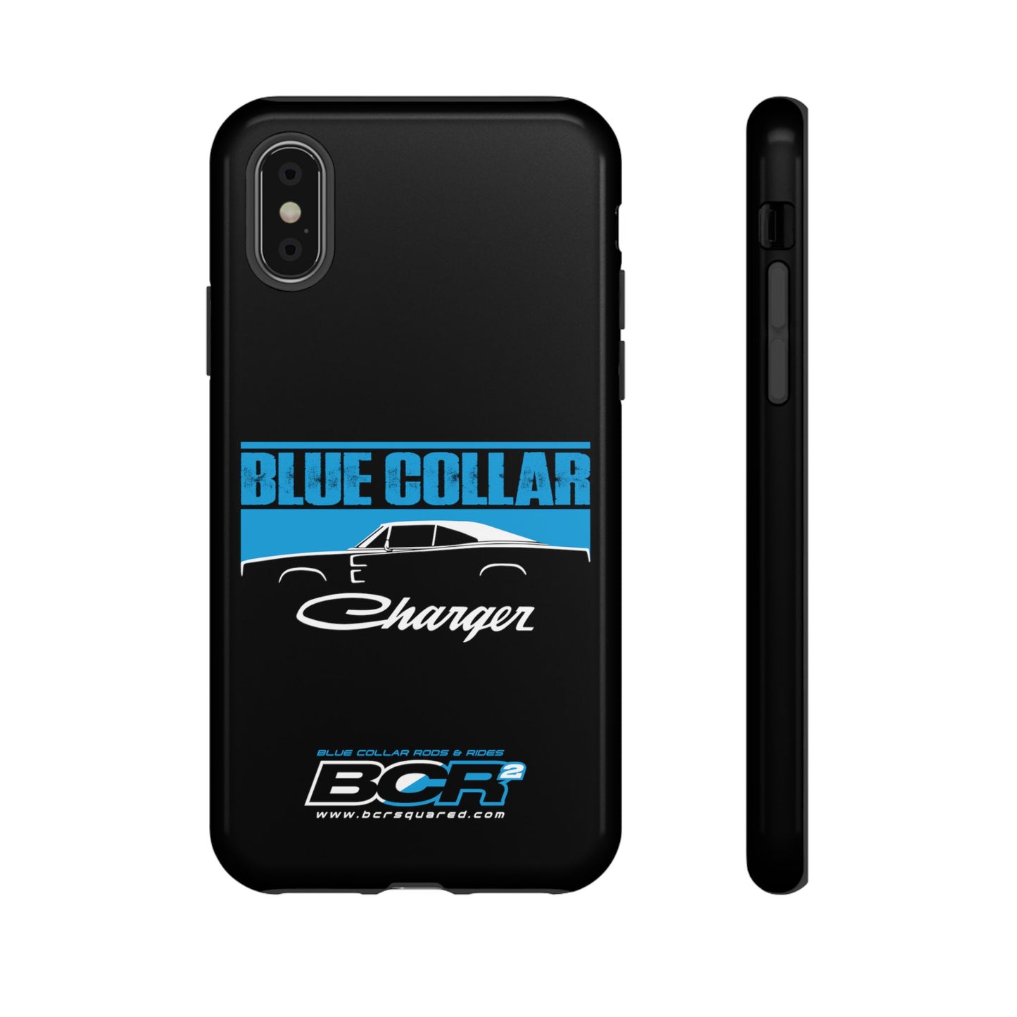 Blue Collar Charger Black Phone Cases