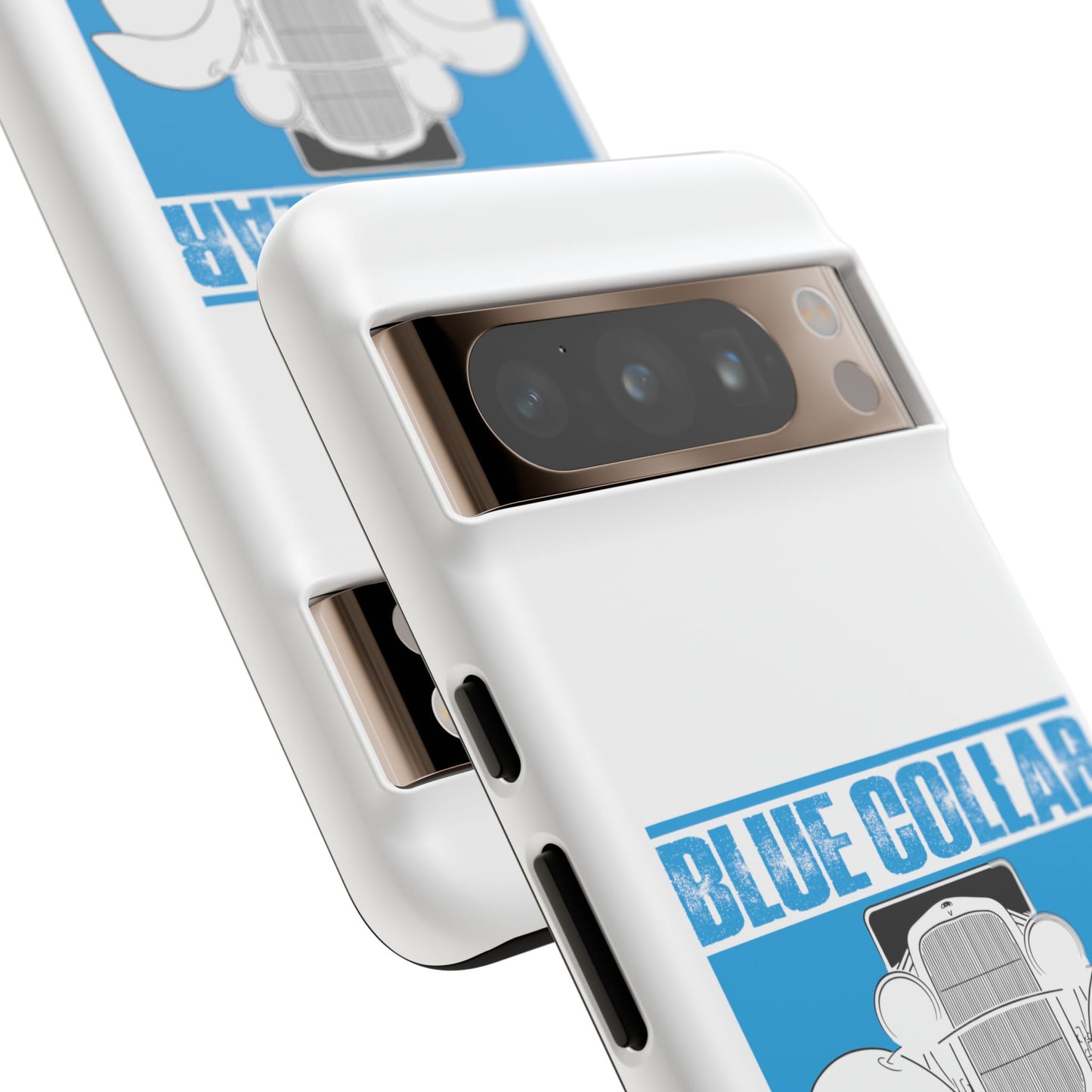 Blue Collar Model A White Phone Case