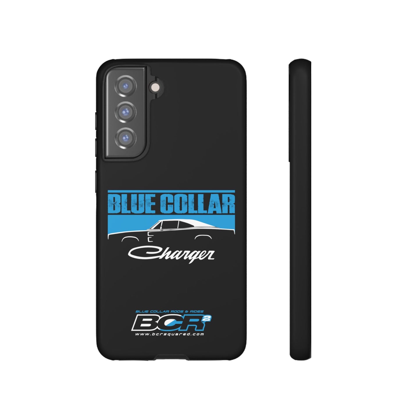 Blue Collar Charger Black Phone Cases