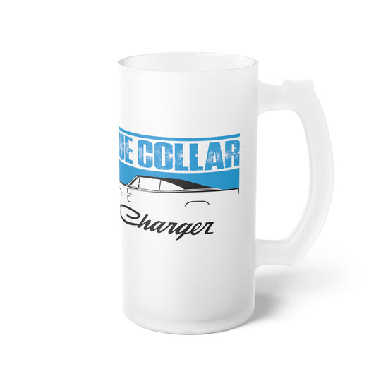 Blue Collar Charger Frosted Beer Mug