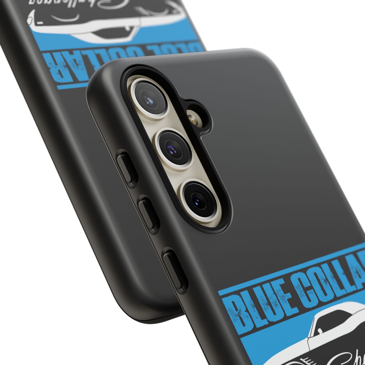 Blue Collar Challenger Black Phone Cases