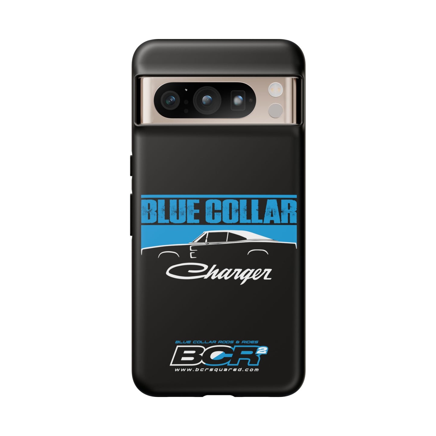 Blue Collar Charger Black Phone Cases