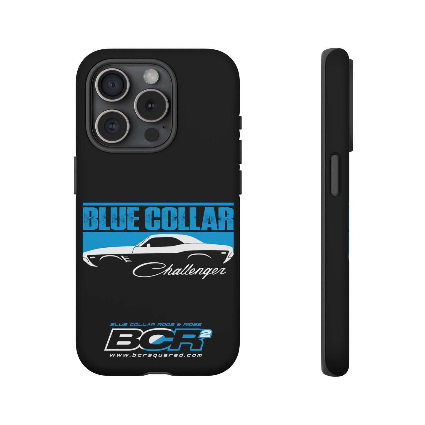 Blue Collar Challenger Black Phone Cases