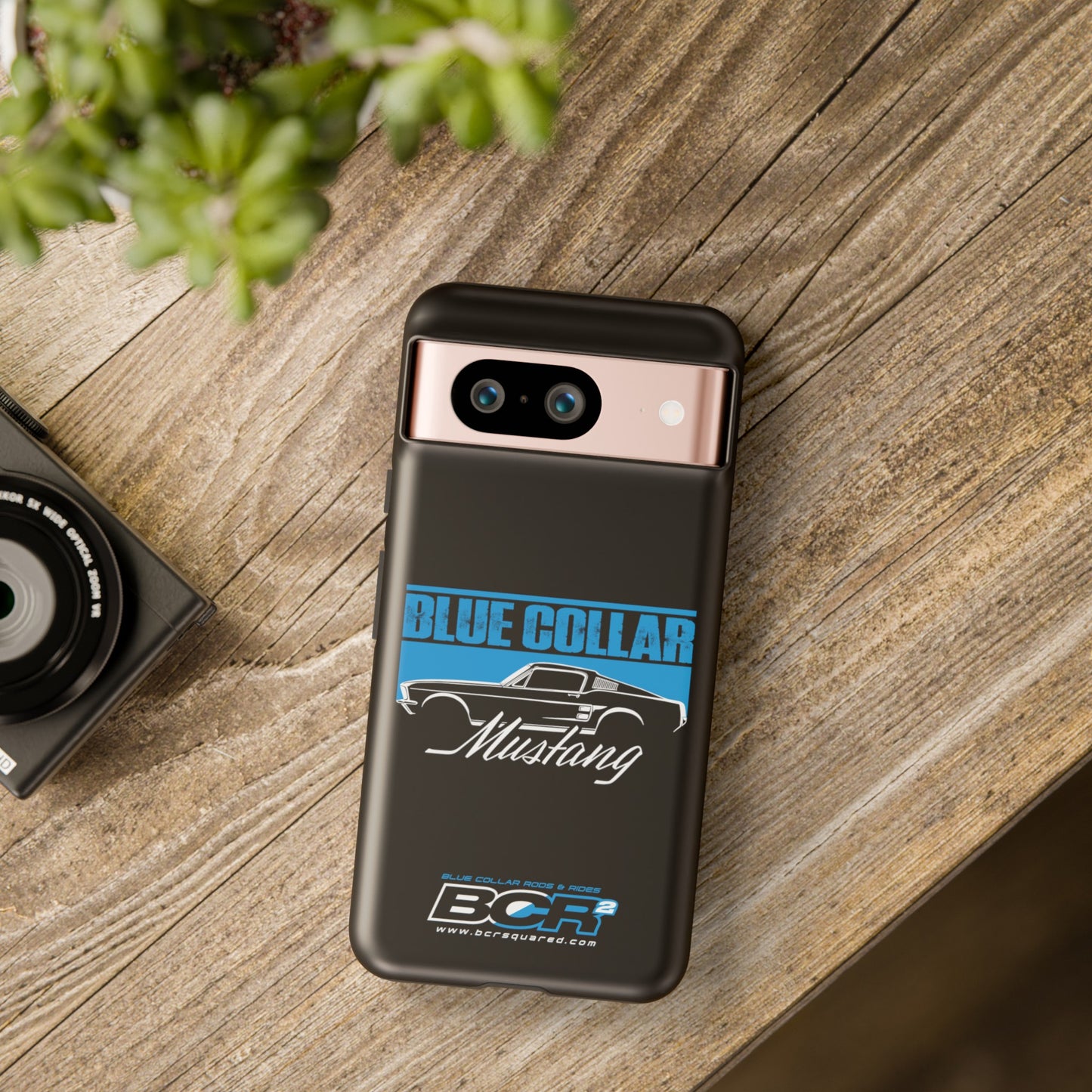 Blue Collar Mustang Black Phone Case