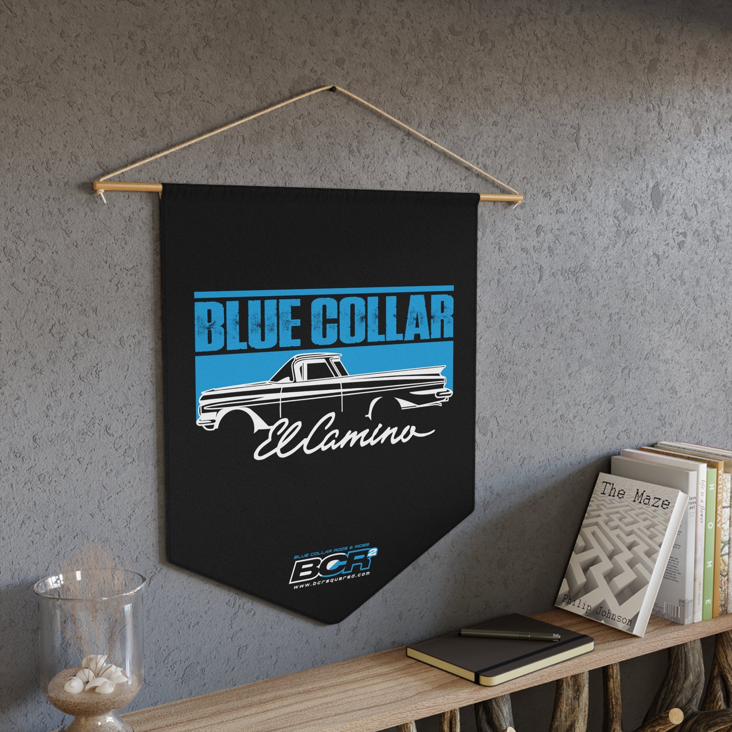 Blue Collar El Camino Pennant Banner