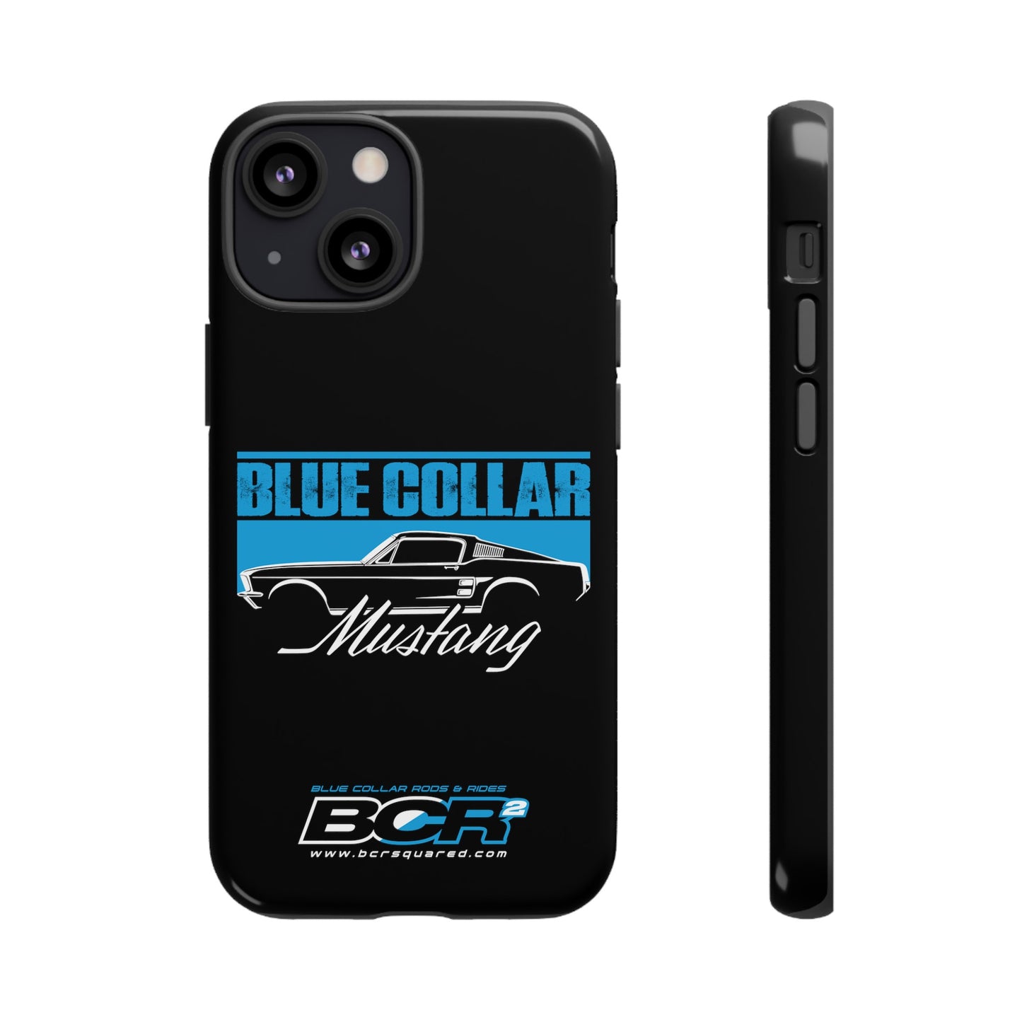 Blue Collar Mustang Black Phone Case