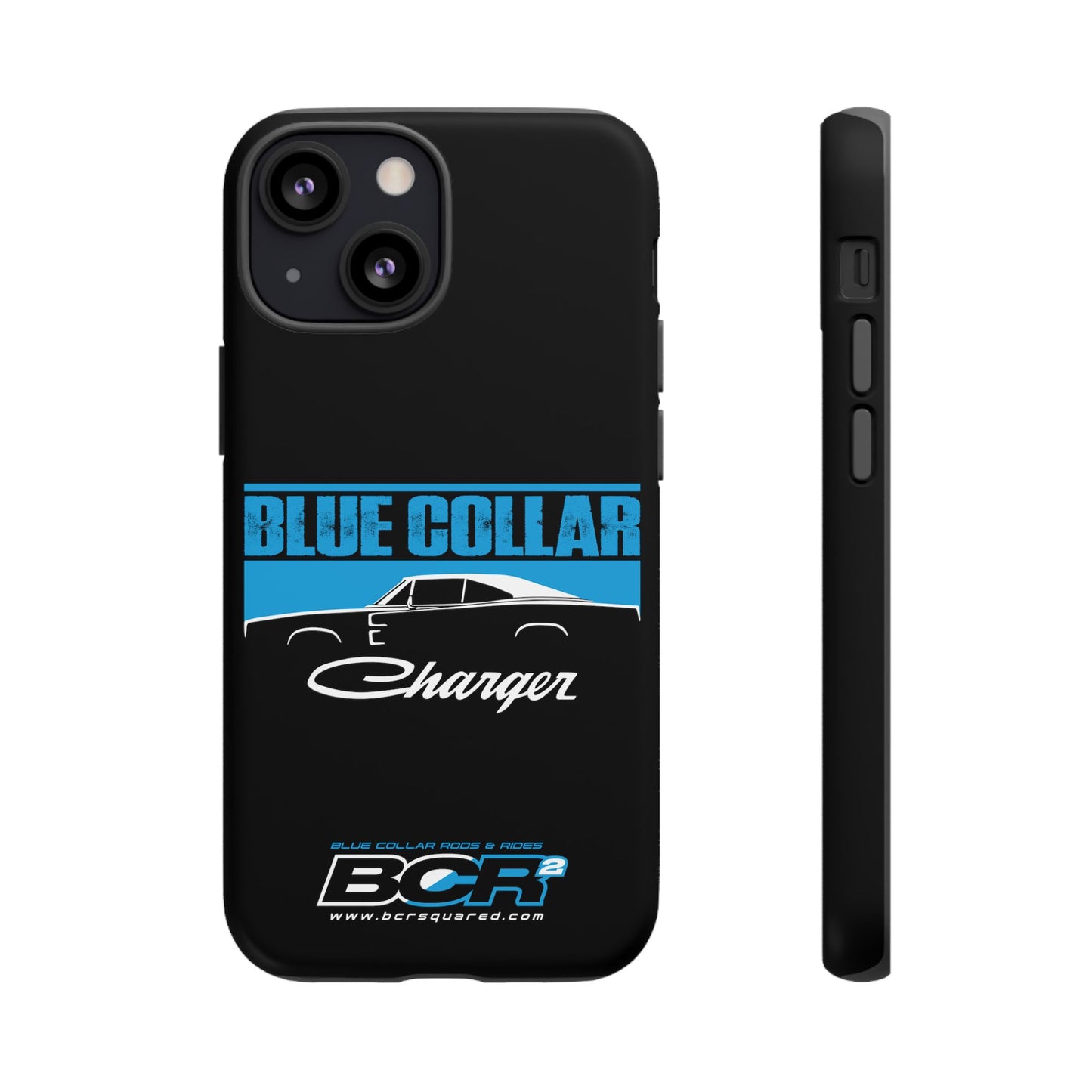 Blue Collar Charger Black Phone Cases