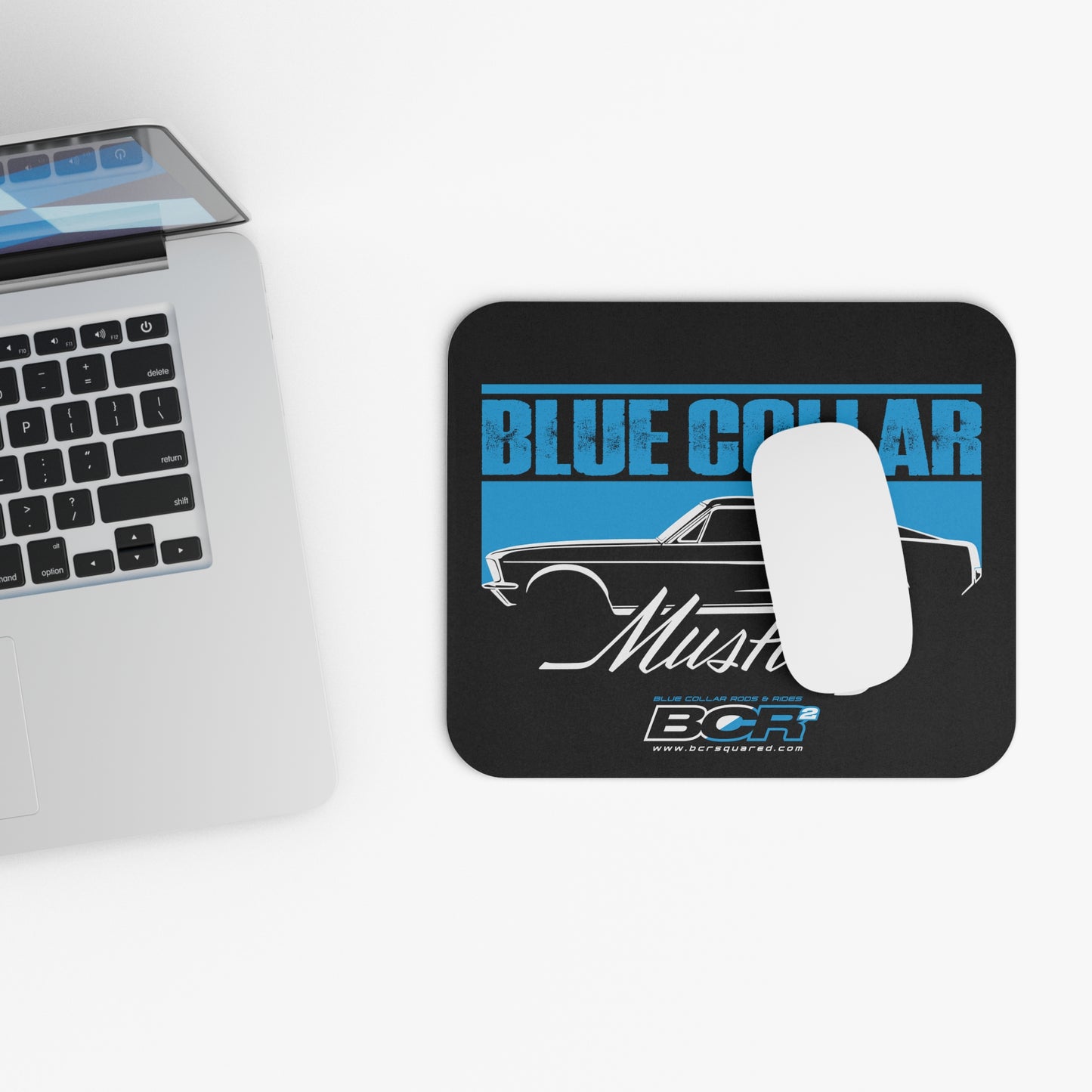 Blue Collar Mustang Mouse Pad