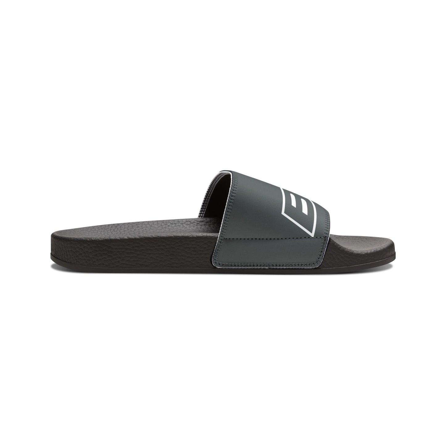 BCR Squared Gray Slide Sandals