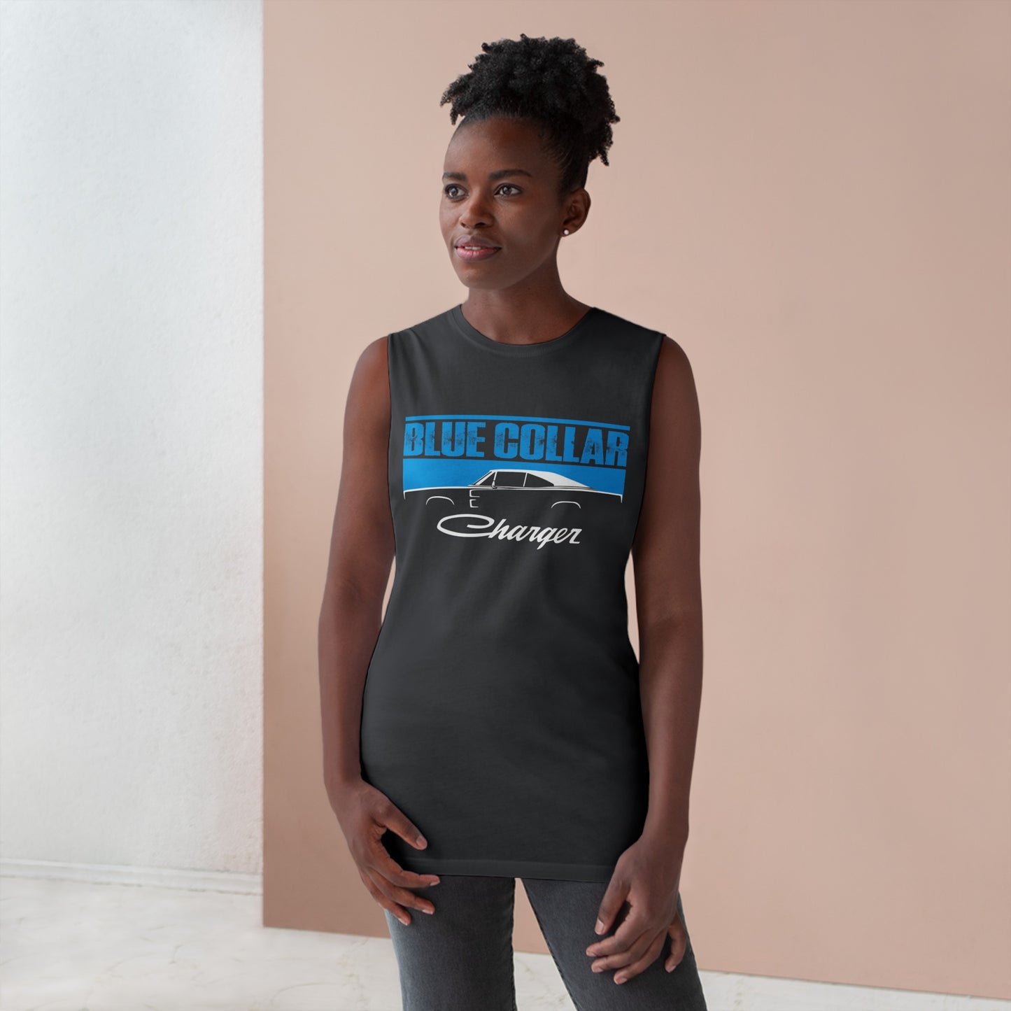 Blue Collar Charger Unisex Sleeveless Tee