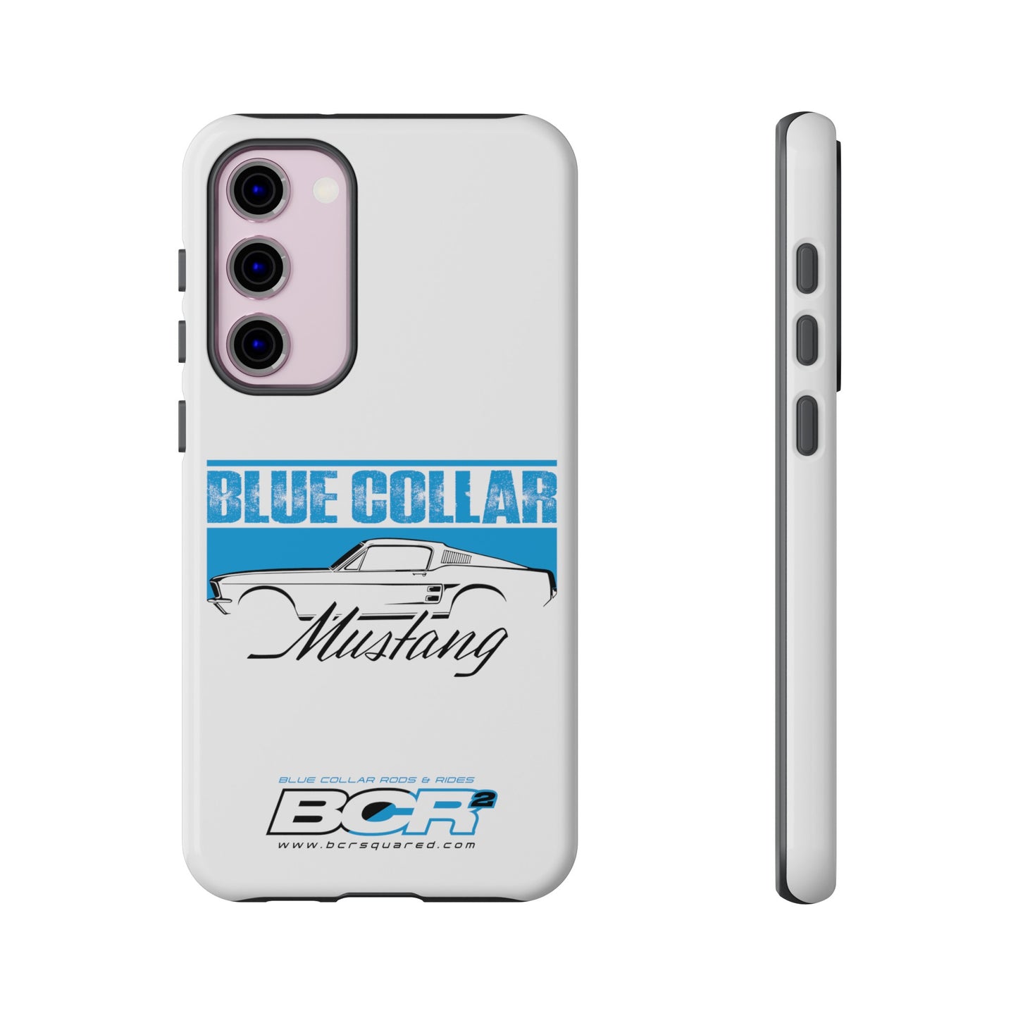 Blue Collar Mustang White Phone Case