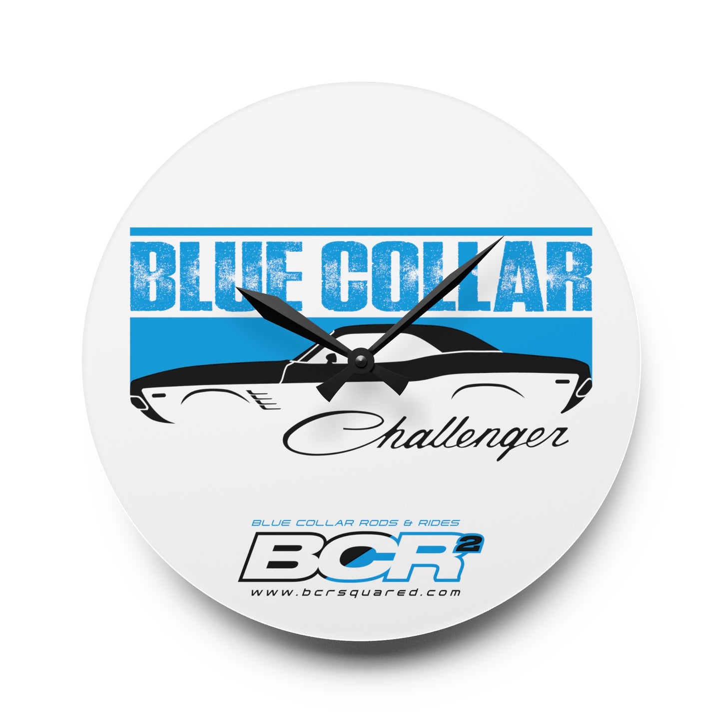 Blue Collar Challenger Wall Clock